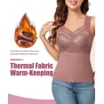 thumbnail image 2 of Lilvigor Thermal Tops for Women Cold Weather Warm Under Clothes Buit in Bra Thermal Lace Tank Top Thermal Undershirt, 2 of 6