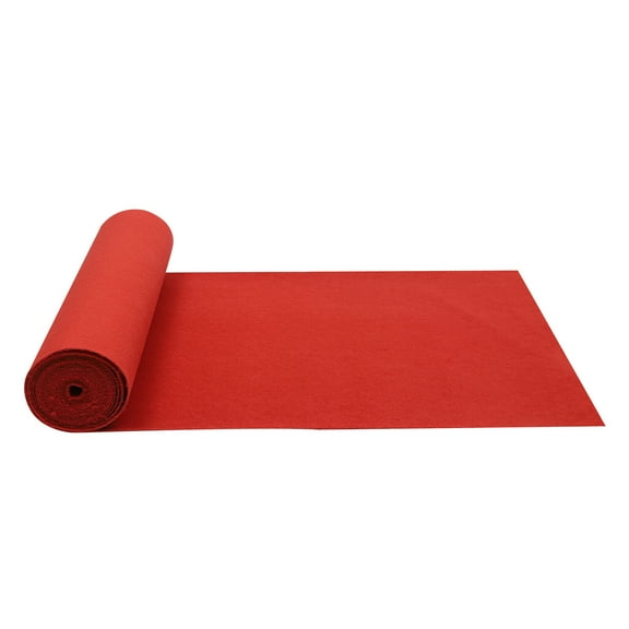 TFCFL 3×33Ft Red Carpet Runner Thickened Non-slip Runway Rug Floor Mat for Weddings Parties