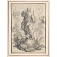 thumbnail image 3 of Gottfried Eichler the Younger 15x18 Black Modern Framed Museum Art Print Titled - The Good Shepherd (1715-70), 3 of 5