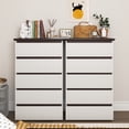 thumbnail image 3 of Prilinex 5 Drawer White Dressers for Bedroom Tall Wooden Chest of Drawers for Living Room Hallway 16"D x 24"W x 39"H, 3 of 8