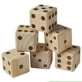 thumbnail image 1 of ECR4Kids Giant Wood Yard Dice (6 Pack) with Score Card and Canvas Carrying Bag, 1 of 7