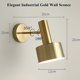 thumbnail image 5 of Aplique de pared interior dorado moderno E27 - Lámpara de pared creativa - Brazo oscilante ajustable con pantalla para dormitorio, pasillo, escalera - Estilo industrial simple, 5 of 5