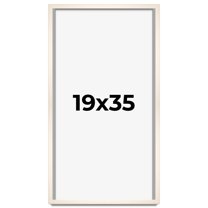 19x35 Frame White Wheat Solid Wood Picture Frame | Moulding Width 0.75 Inches | Interior Depth 0.5