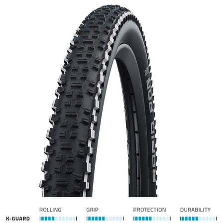Schwalbe Rapid Rob K-Guard 26x2.25 Blk/Wht cycle bike tyre