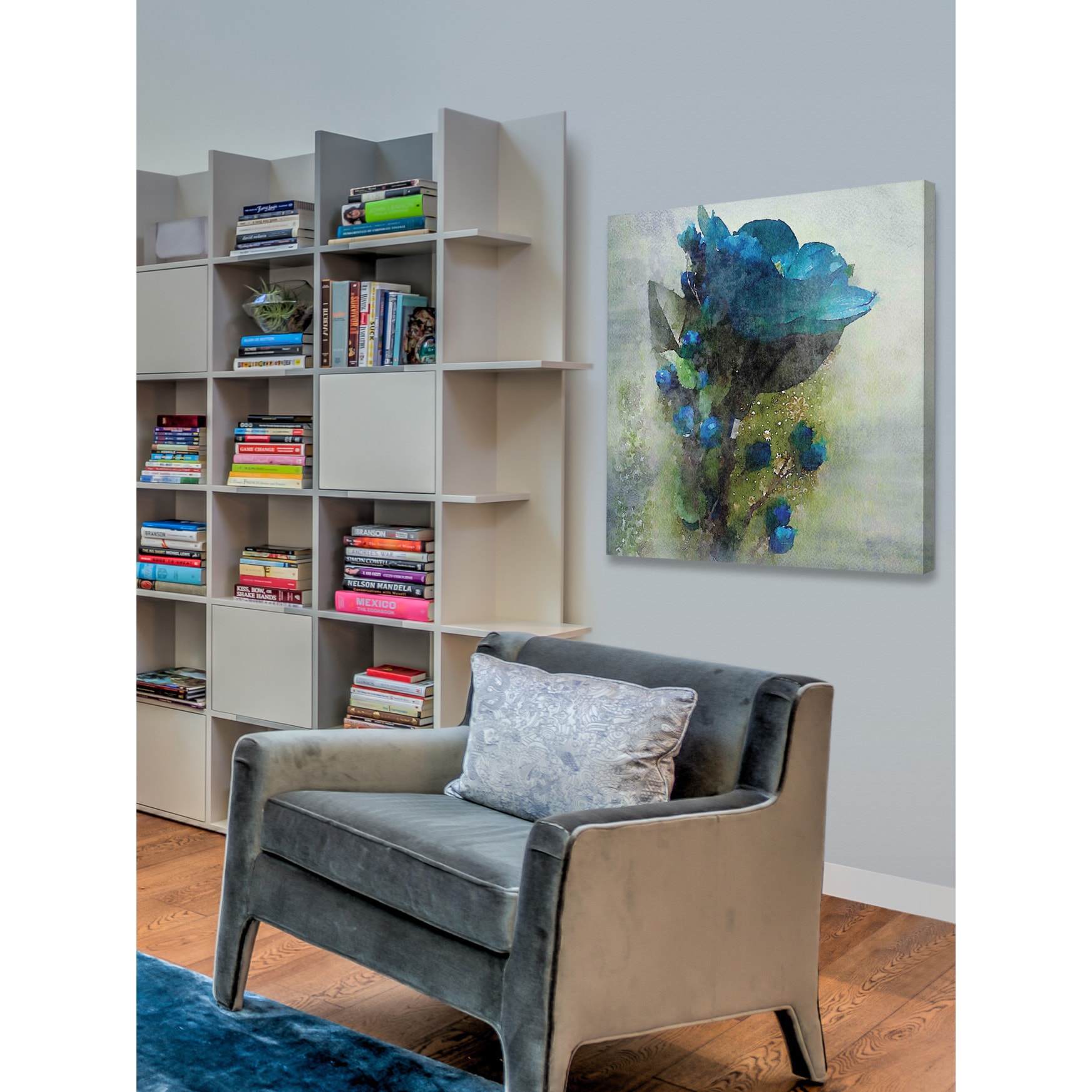 Marmont Hill 'Blue Melody' by Irena Orlov Painting Print on Wrapped Canvas