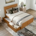 thumbnail image 3 of AFI Canyon Light Toffee Storage Platform Bed with Matching Footboard, Full, 3 of 12