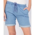 thumbnail image 4 of 3-Pack: Women's Bermuda 7" Denim Shorts - Casual Khaki Long Chino Shorts Drawstring (Available in Plus Size), 4 of 6