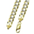 thumbnail image 4 of Mens Gold Chain - Solid Curb Diamond Cut Cuban Chain - Silver / 10K / 14K, 4 of 7