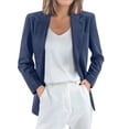 thumbnail image 2 of Casual Blazers for Women 2025 Corduroy Long Sleeve Notch Lapel Collar Open Front Business Casual Work Office Jacket, 2 of 6