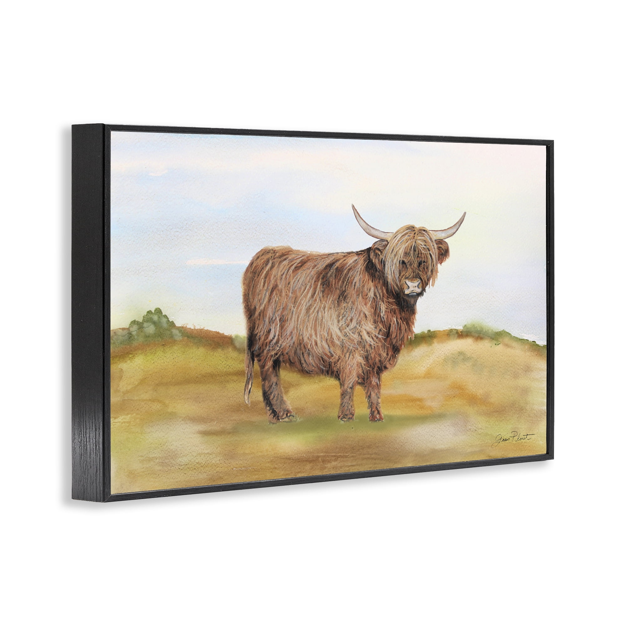 Farm Animal In Pasture Black Framed Giclee Art, design by Jean Plout