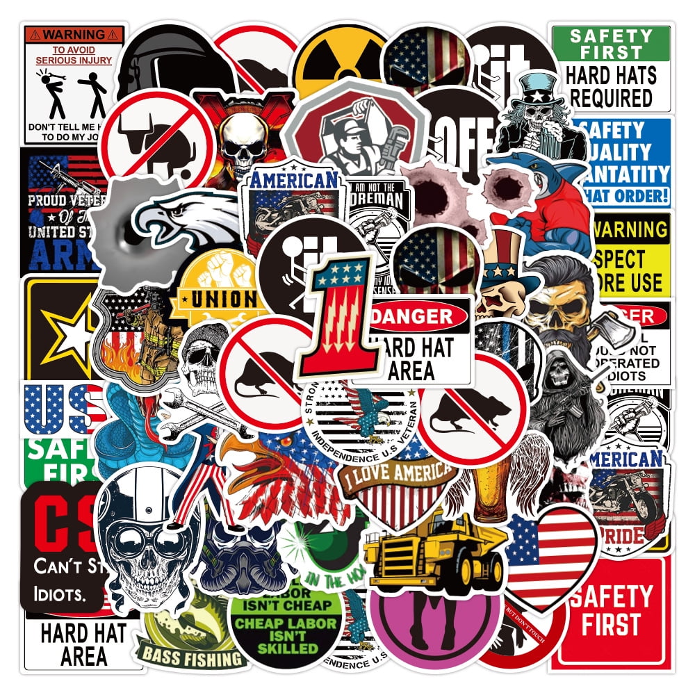 50pcs Electrician Stickers For Hard Hats – Waterproof Vinyl Decals For Helmets, Toolboxes & Water Bottles - View #4