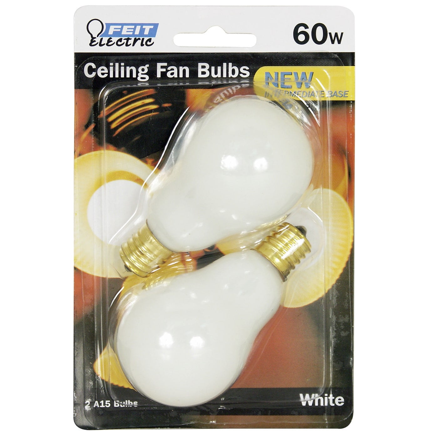 Feit Electric BP60A15N/W/CF 60 Watt White Ceiling Fan Light Bulb 2