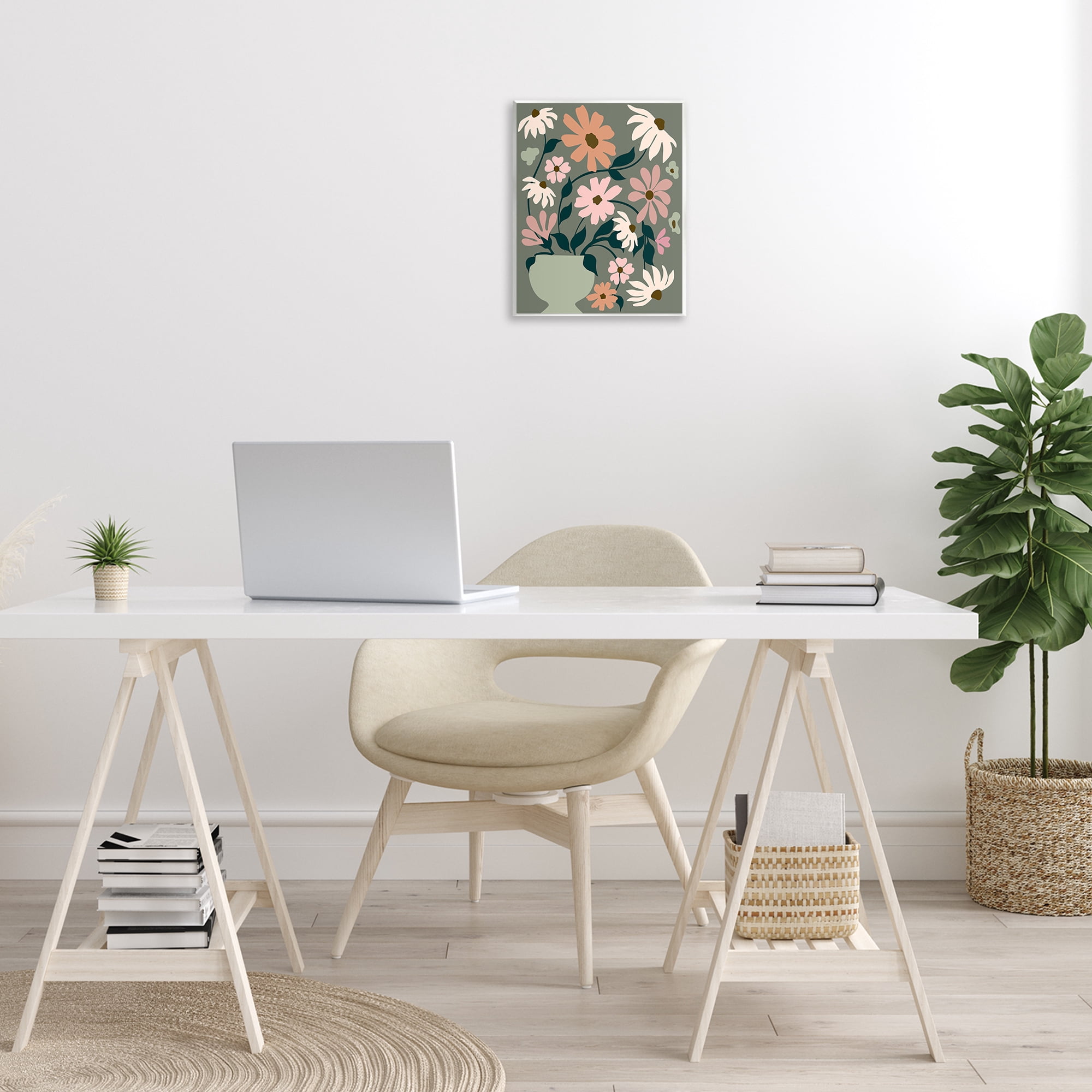 Stupell Industries Gerbera Daisy Bouquet Botanical & Floral Painting Unframed Art Print Wall Art, 11 x 14