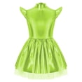 thumbnail image 4 of iiniim Girls Metallic Alien Mock Neck Flying Sleeve Ruffled Tutu Dress for Space Theme Party Cosplay Green 14, 4 of 7