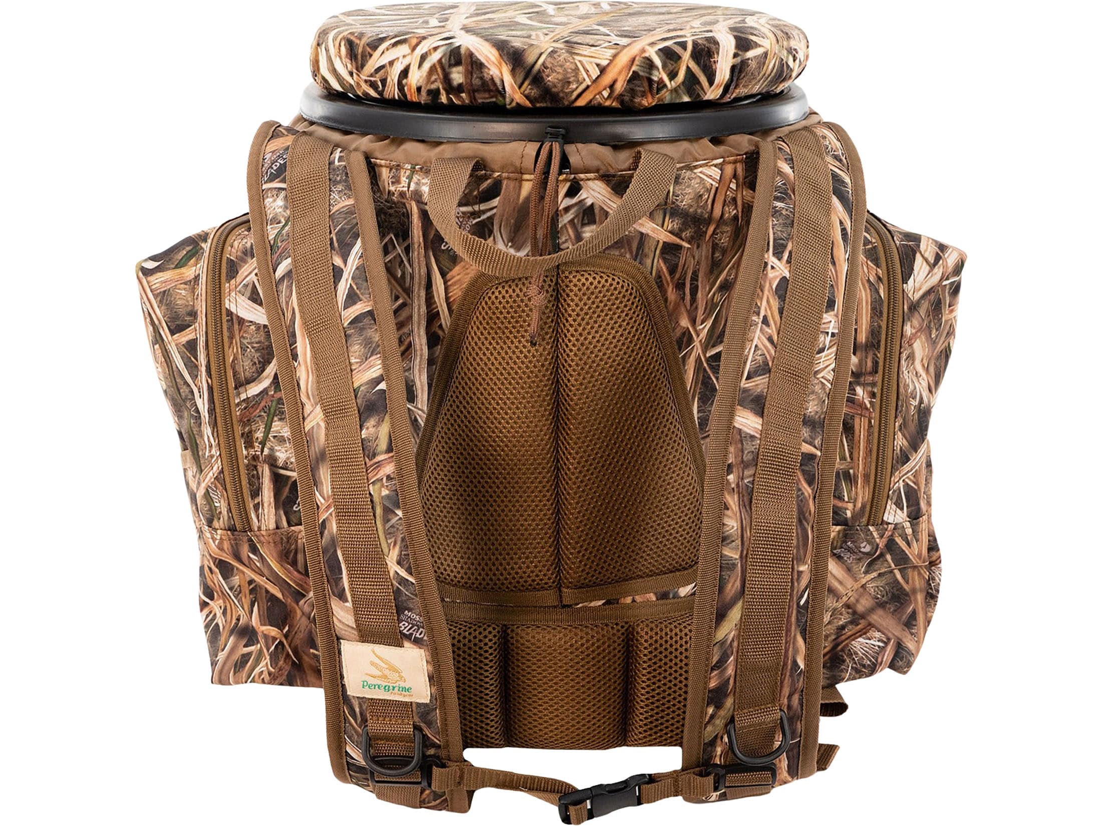 Peregrine Field Gear Venture Hunting Bucket Seat Pack Insulated Mossy Oak Shadow Grass Blades