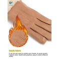 thumbnail image 4 of Deago 2 Pairs Womens Touch Screen Phone Fleece Windproof Gloves Winter Warm Wear (khaki), 4 of 8