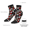 thumbnail image 6 of Pofeuu Houndstooth Green Red Print 30cm Socks, Adult Running Hiking Socks for Youth and Adult, 6 of 7