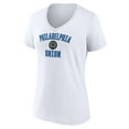 thumbnail image 2 of Women's White Philadelphia Union Victory Arch Logo V-Neck T-Shirt, 2 of 3