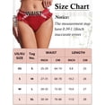 thumbnail image 6 of Ausing Satin Panties for Women Frill Trim riefs Smooth Low Rise Ruffle Lightweight Bikini Underwear Wine Red S, 6 of 6
