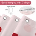 thumbnail image 5 of Valentine's Day Bathroom Shower Curtains with Hooks, Red Love Roses Flowers Petals Pink Modern Waterproof Fabric Washable Shower Curtain for Home Hotel Bathtub Decor 36x72 Inch, 5 of 9