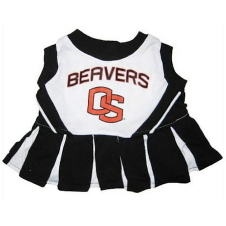 Collegiate Oregon State University Dog Cheerleader Outfit, Medium, 100-Percent Cotton screen printed team cheerleader outfit By Pets First