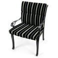 thumbnail image 4 of Jordan Manufacturing 44" x 22" Platt Ink Black Stripe Rectangular Outdoor Chair Cushion with Ties and Hanger Loop, 4 of 14