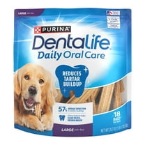 Purina DentaLife Made in AIF4 USA Facilities Large Dog Dental Chews, Daily - 18 ct. Pouch