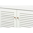 thumbnail image 6 of Baxton Studio Coolidge Modern and Contemporary Walnut Finished 11-Shelf Wood Shoe Storage Cabinet with Drawer, 6 of 7