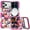 Colorful Mandala Flowers on White, variant on For iPhone 17 Pro Max Beautiful Magnetic Hybrid IMD Design Case - Red Cherries