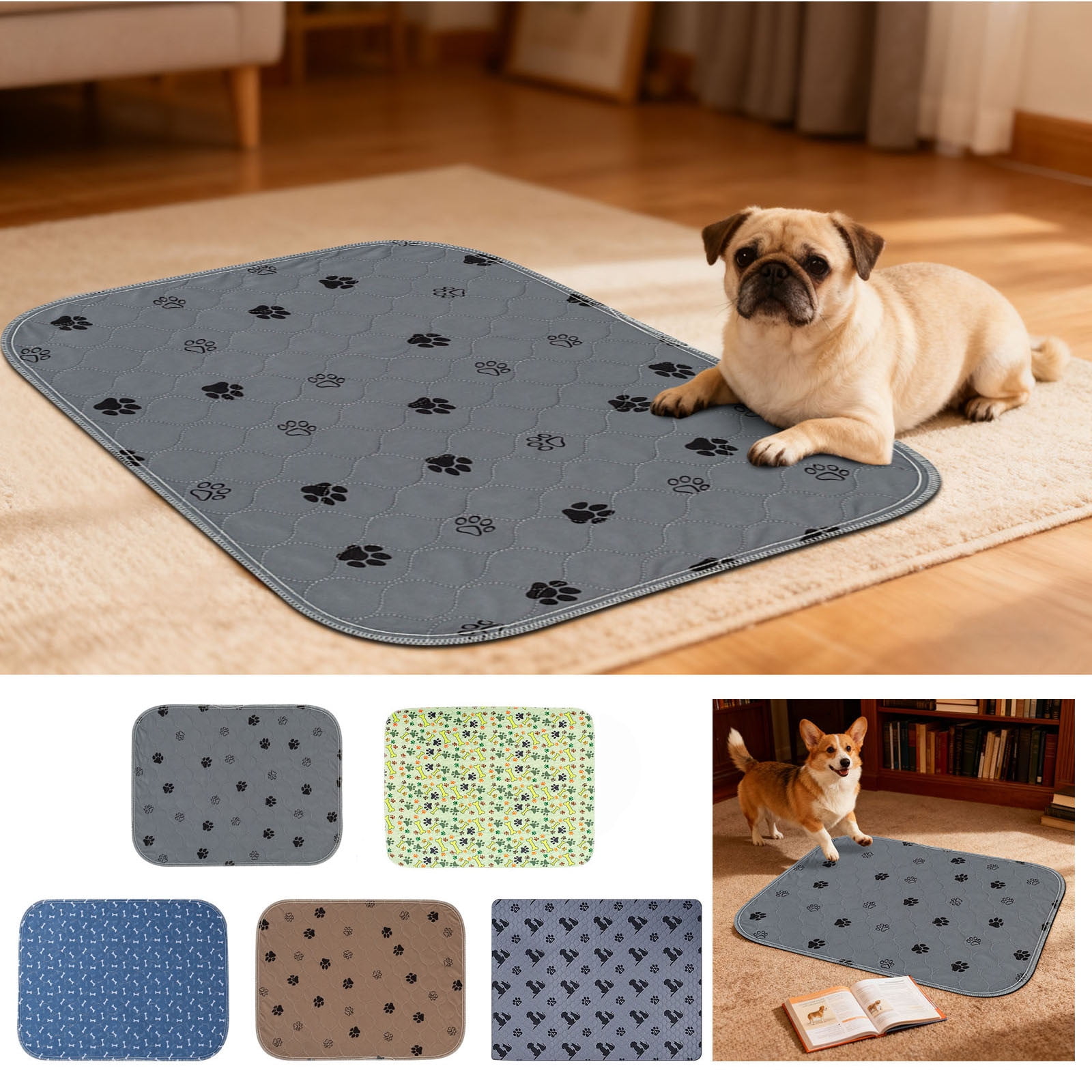 A Extra Large Washable Dog Pee Pads Version A Reusable Pet Training Pads For Puppies 31.5X35.4 Inches