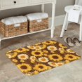 thumbnail image 7 of Rateoe Vintage Wood Grain Sunflower A Pattern Flannel Door Mat Indoor Outdoor Entrance, Waterproof All-Weather Doormat,Fade Resistant, Low Profile Entryway Mat 16x24in, 7 of 7