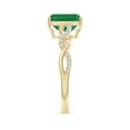 thumbnail image 3 of ANGARA Natural 1.5 Ct Emerald-Cut Solitaire Emerald Infinity Twist Ring in 14K Yellow Gold for Women (Size-8x6mm) | May Birthstone, Anniversary, Jewelry Gift for Women | Natural Emerald Ring, 3 of 9