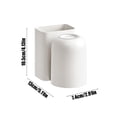 thumbnail image 3 of No-Drill Toothbrush Storage Rack with Mouthwash Cup Holder for Bathroom Wall, Space-Saving Toothbrush Organizer for Dorms and Small Bathrooms, 3 of 6