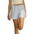 thumbnail image 2 of Musuos Women Striped Shorts, Summer Elastic Waist Casual Short Pants Streetwear for Daily, 2 of 6