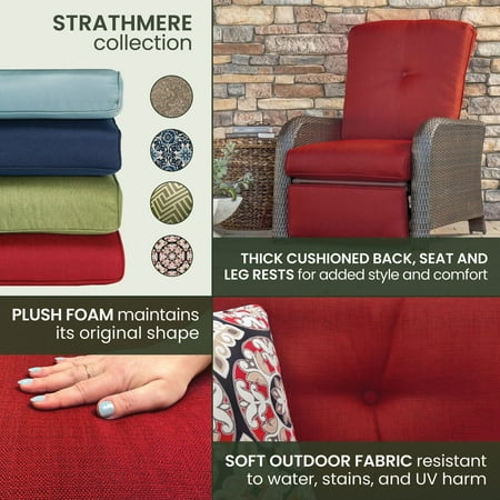Hanover - Strathmere Outdoor Reclining Armchair - Crimson Red