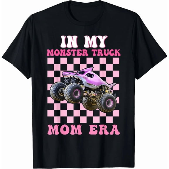 In My Monster Truck Mom Era Are My Jam Funny Cute Graphic Unisex T-Shirt, up to Size 5XL