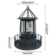 thumbnail image 3 of Decoración para exteriores, lámpara solar giratoria, lámpara solar colgante para patio, valla, jardín, iluminación exterior, decoración del hogar (negra), luz nocturna., 3 of 9