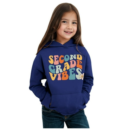 

Xboschi School Kids Clothes Kids Boys Girls Autumn Winter Back to School Season Kindergarten Letter Printed Long Sleeve Hoodie Warm And Comfortable Tops Children s Clothing