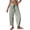 Green, variant on Delayuji Women's Linen Pants Striped Cropped Pants Casual High Waist Loose Fit Summer Beach Pants With Pockets Beach Vacation Clothing