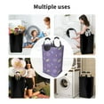 thumbnail image 6 of DouZhe 50L Rectangular Laundry Basket, Violet Floral Lavender Prints Waterproof Foldable Laundry Hamper with Aluminum Handles, 6 of 6