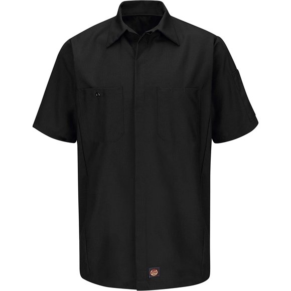 Red Kap Mens Ripstop Crew Shirt, Short Sleeve
