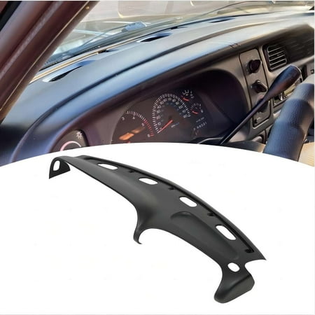 HECASA Dash Board Cover Fit for 1998-2001 Dodge Ram 1500/ 2002 2500/1999 2000 3500 Pickup Truck(NOT A REPLACMENT!!) Black Dashboard Cap Overlay Panel Bezel