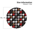 thumbnail image 3 of Balery 4 Pcs Houndstooth Green Redleather Coasters Set, Drink Table Cup Coasters For Living Room Kitchen Coffee Decor, 3 of 9