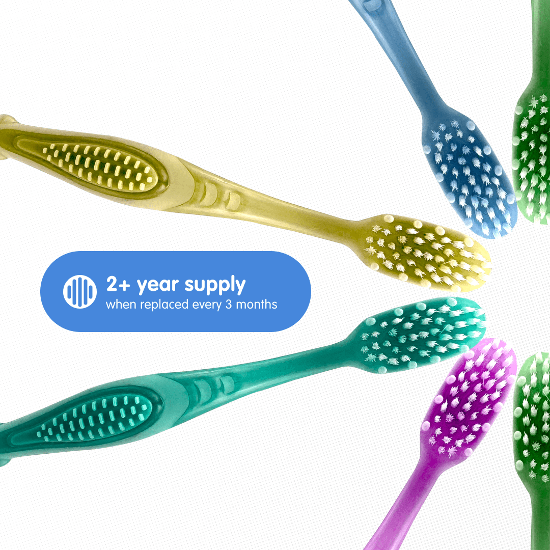 Brush Buddies Sensitive Complete Clean Toothbrush with Ultra-Soft Bristles, 10 Pack