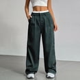thumbnail image 2 of Cutuoiiu Women's Work Pants Striped High Waisted Wide Leg Casual Work Office Long Trousers with Pockets Gifts, 2 of 7