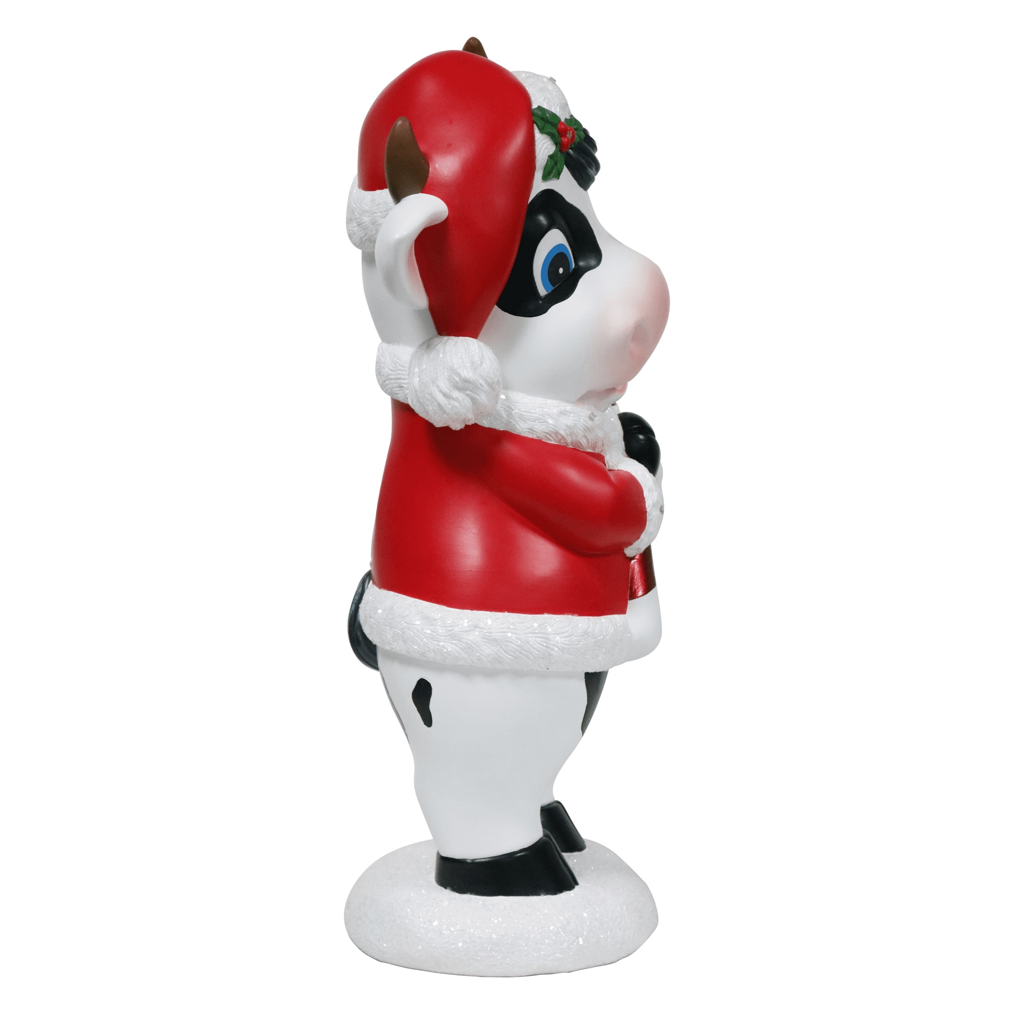 Lighted Blow Mold Cow Indoor/Outdoor Christmas Decoration, Red/White/Black, 24", by Holiday Time