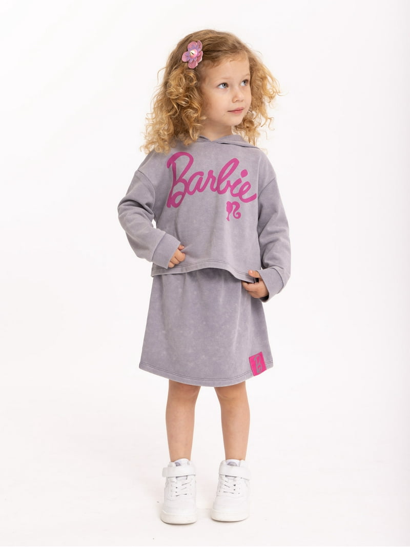 Barbie Toddler Girls Hoodie and Skirt Set, 2-Piece, Sizes 2T