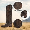 thumbnail image 3 of Botas Cowgirl wetkiss hasta la rodilla para mujer, color marrón oscuro, 3 of 6