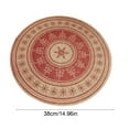 thumbnail image 3 of Christmas Round Placemats Winter Red Polypropylene Woven Place Mat for Xmas Holiday Party Table Mats Kitchen Dining Table Decoration (E), 3 of 6