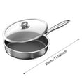 thumbnail image 3 of Non Stick Frying Pans 11 Inch,Hybrid Frying Skillets Nonstick with Lid,non stick Stainless Steel Pans,Dishwasher and Oven-Safe Pan,Induction Compatible Cooking Pan, 3 of 7